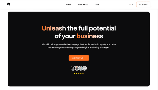 Landing Page | Monclik. Agency